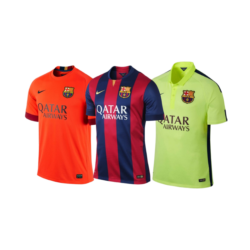 KIT 3 CAMISETAS BARCELONA 14/15