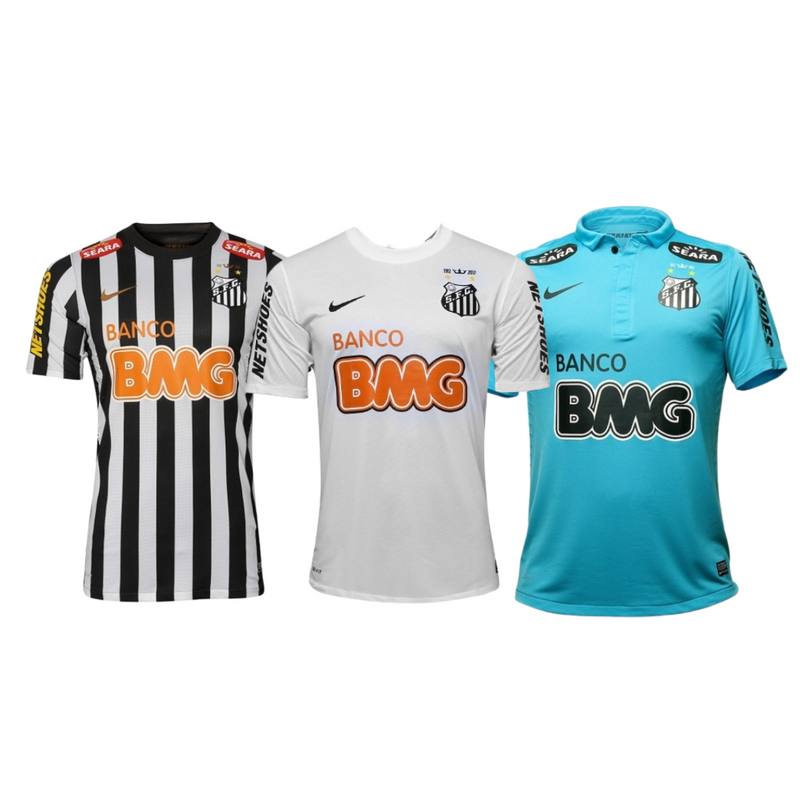 KIT 3 CAMISETAS SANTOS 11/12
