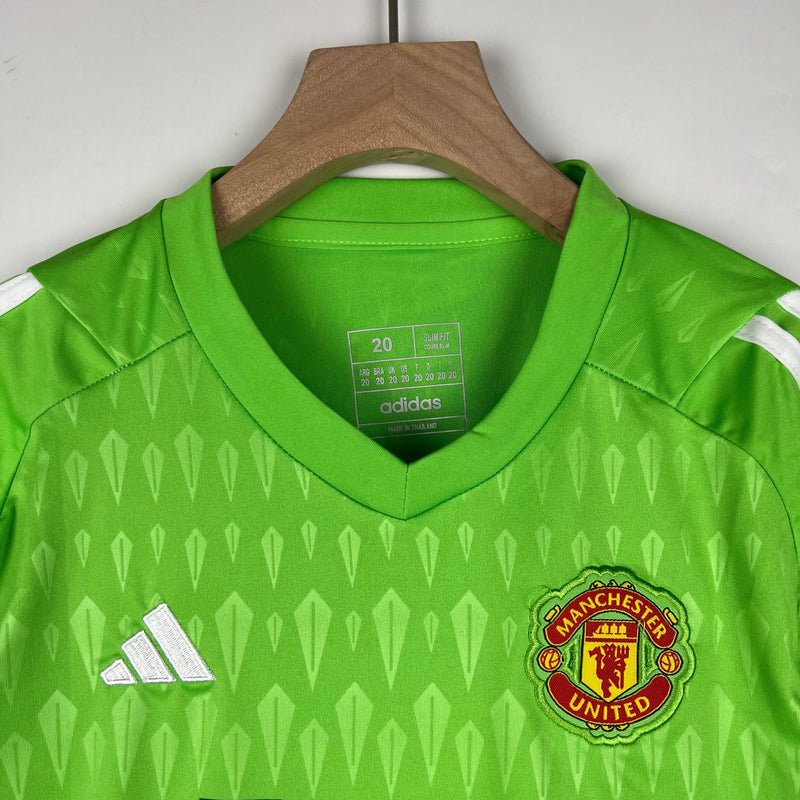 MANCHESTER UNITED GOLEIRO I 23/24 CONJUNTO INFANTIL