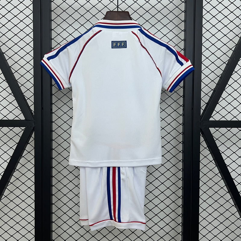 CAMISETA FRANCIA II ESPECIAL FINAL MUNDIAL 98 CONJUNTO INFANTIL (RETRO)
